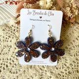 Fleurs paillettes - boucles d’oreilles (11 couleurs au choix)