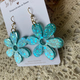 Fleurs paillettes - boucles d’oreilles (11 couleurs au choix)