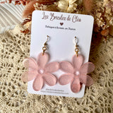 Fleurs paillettes - boucles d’oreilles (11 couleurs au choix)