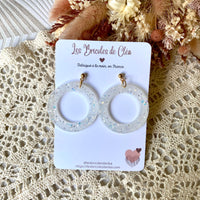 Cercles paillettes - boucles d’oreilles (11 couleurs)