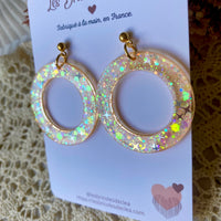 Cercles paillettes - boucles d’oreilles (11 couleurs)