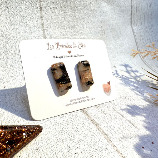 boucles d’oreilles rectangle