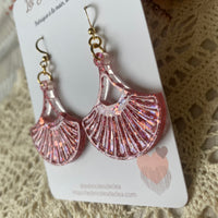 Eventail paillettes - boucles d’oreilles (11 couleurs)