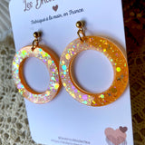 Cercles paillettes - boucles d’oreilles (11 couleurs)