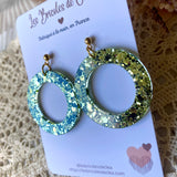 Cercles paillettes - boucles d’oreilles (11 couleurs)