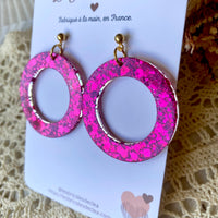 Cercles paillettes - boucles d’oreilles (11 couleurs)