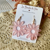 Fleurs soleil paillettes - boucles d’oreilles (2 couleurs)