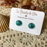 Puces rondes paillettes - boucles d’oreilles (9 couleurs)