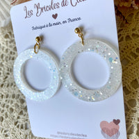 Cercles paillettes - boucles d’oreilles (11 couleurs)