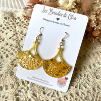 Eventail paillettes - boucles d’oreilles (11 couleurs)