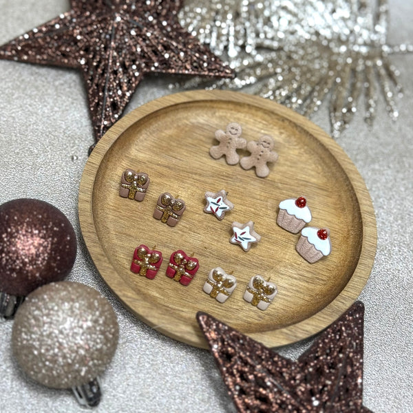 Puces de Noël - (une paire) boucles d’oreilles