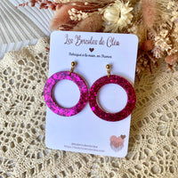 Cercles paillettes - boucles d’oreilles (11 couleurs)