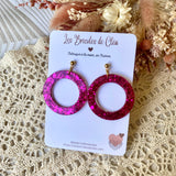 Cercles paillettes - boucles d’oreilles (11 couleurs)