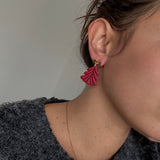 SAPIN ROUGE noeud - Boucles d'oreilles
