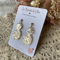 Ananas paillettes (2 couleurs différentes) - boucles d’oreilles