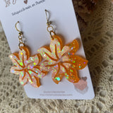 Fleurs étoile paillettes - boucles d’oreilles (7 couleurs)