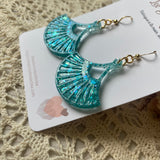 Eventail paillettes - boucles d’oreilles (11 couleurs)