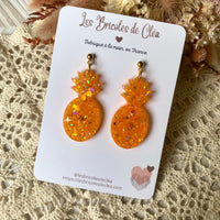 Ananas paillettes (2 couleurs différentes) - boucles d’oreilles