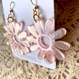 Fleurs soleil paillettes - boucles d’oreilles (2 couleurs)