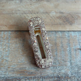 Barrette rectangle dorée