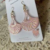 Eventail paillettes - boucles d’oreilles (11 couleurs)