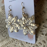 Fleurs étoile paillettes - boucles d’oreilles (7 couleurs)