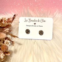 boucles d’oreilles puces petit rond (une paire)