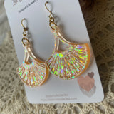 Eventail paillettes - boucles d’oreilles (11 couleurs)