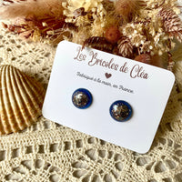 Puces rondes paillettes - boucles d’oreilles (9 couleurs)