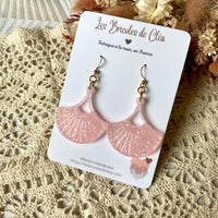 Eventail paillettes - boucles d’oreilles (11 couleurs)