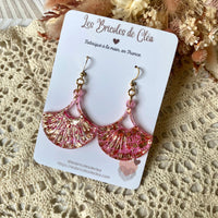 Eventail paillettes - boucles d’oreilles (11 couleurs)