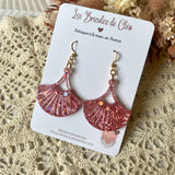 Eventail paillettes - boucles d’oreilles (11 couleurs)