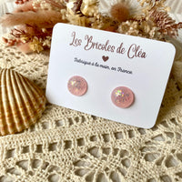 Puces rondes paillettes - boucles d’oreilles (9 couleurs)