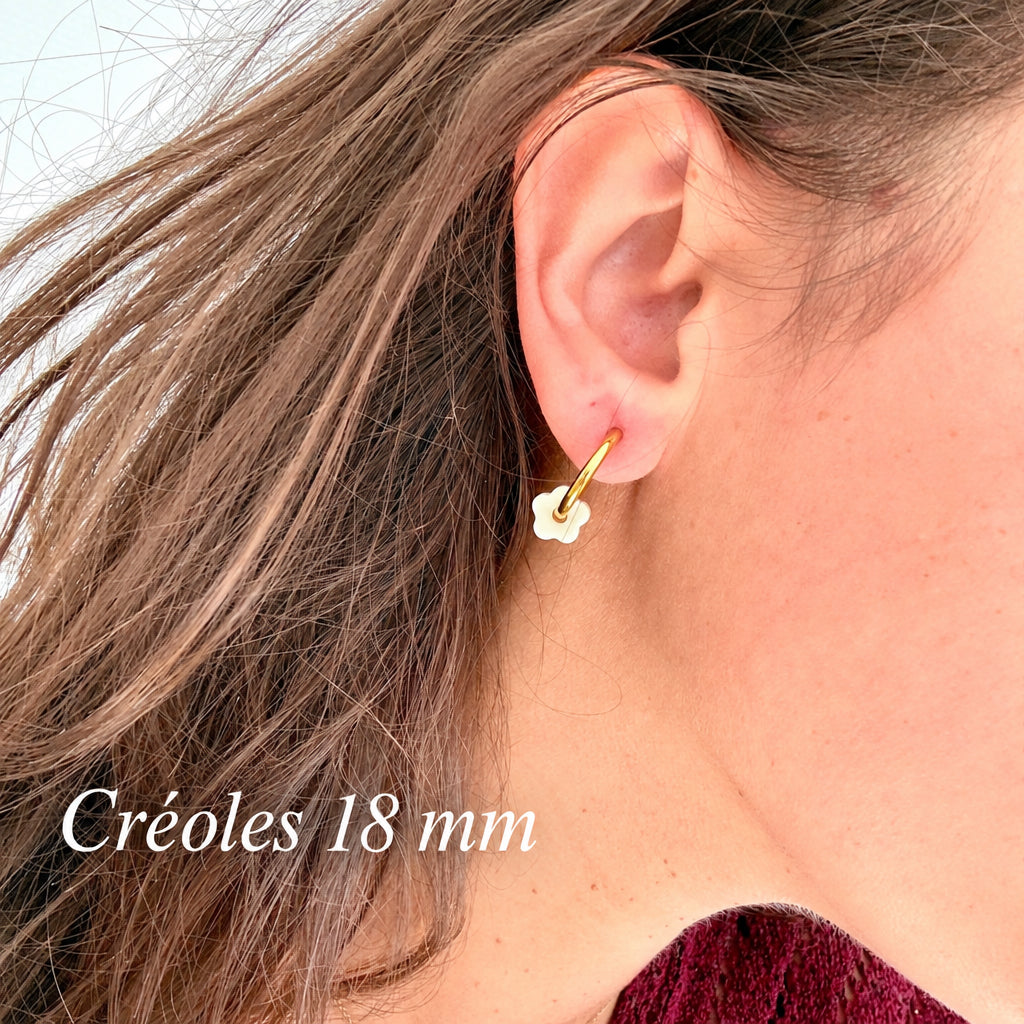 Pampilles FLORA (Taille XS) crème (vendues sans créoles)
