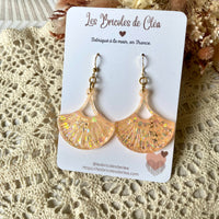 Eventail paillettes - boucles d’oreilles (11 couleurs)