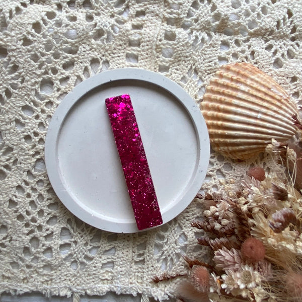 Barrette plate - Édition framboise