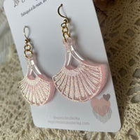 Eventail paillettes - boucles d’oreilles (11 couleurs)