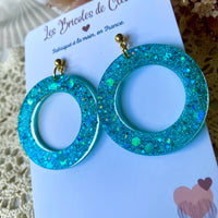 Cercles paillettes - boucles d’oreilles (11 couleurs)