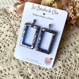 Rectangle paillettes - boucles d’oreilles (6 couleurs)