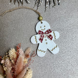 Bonhomme pain d’épice blanc décoration de Noël