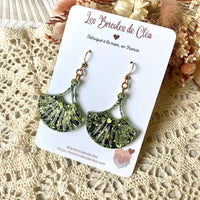 Eventail paillettes - boucles d’oreilles (11 couleurs)