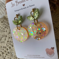 « Garde la pêche » paillettes - boucles d’oreilles paillettes