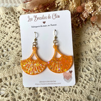 Eventail paillettes - boucles d’oreilles (11 couleurs)