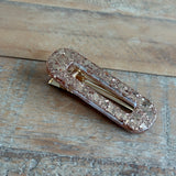 Barrette rectangle dorée
