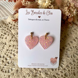 Coeur paillettes (nouvelle forme) - boucles d’oreilles (4 couleurs)