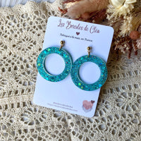 Cercles paillettes - boucles d’oreilles (11 couleurs)