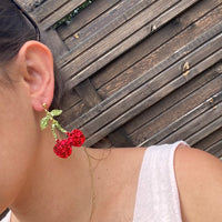 « Cerise sur le gâteau » paillettes - boucles d’oreilles