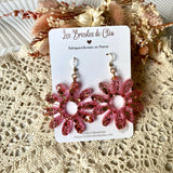 Fleurs soleil paillettes - boucles d’oreilles (2 couleurs)