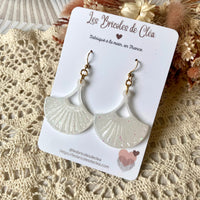 Eventail paillettes - boucles d’oreilles (11 couleurs)