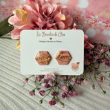 HEXAGONE - boucles d’oreilles (une paire)